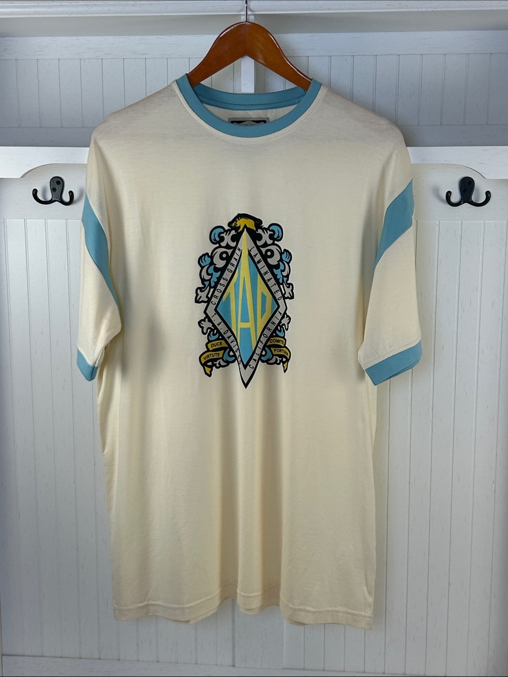 Vintage Tad Davis Tennis Ringer Tee 5XL Kings Of The Court